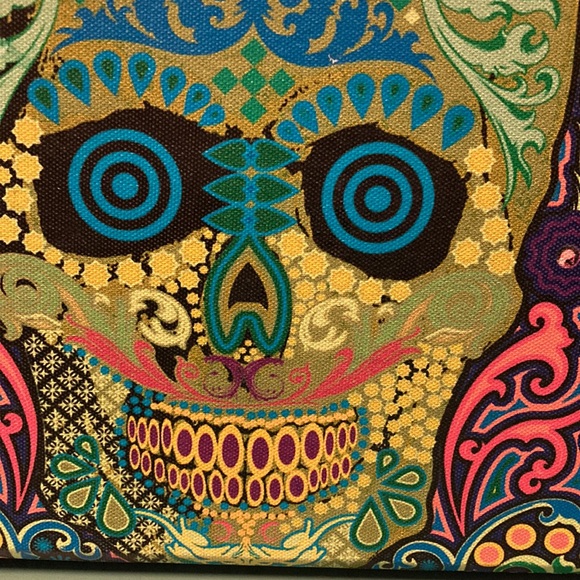 Painted skull box purse - Picture 12 of 12